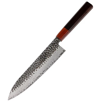 8-palčni ročno poklicni kuhar VG10 Damask kovane Japonski mesa cleaver multi-funkcijo nož kuhar nož Kuhanje meč