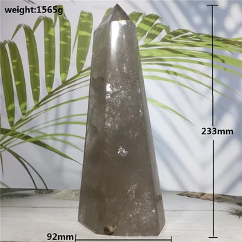 Naravne Crystal Clear In Dimljen Quartz Symbiont Stolp Okras Za Dom Dekoracijo Reiki Healing Kamniti Obelisk Točke Wicca Palico