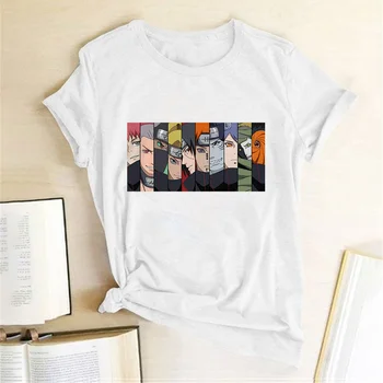 Vroče Japonski Anime Naruto Graphic Tee Risanka Rep Zver Naruto T Shirt Smešno Unisex majica s kratkimi rokavi Ženske Obleke Poletje Vrhovi