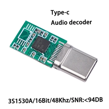 Tip-C 16-bitno Digitalni Avdio izhod za Slušalke Napajalnik Brezizgubni Zvočni Kakovosti Dac Dekodiranje Zvoka Kartico Amp Diy za Pametne Naprave