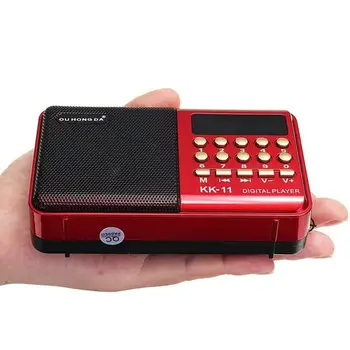 K11 Digitalni Radio, Zvočnik Prenosni Mini FM Radio, USB TF Predvajalnik Glasbe MP3, Teleskopska Antena za Prostoročno uporabo z Zadrgo Zunanji Sprejemnik