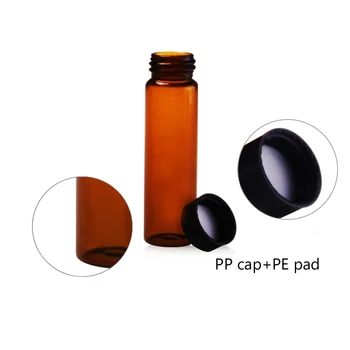 10 ml (22X52mm) Vzorec Steklenico Eterično olje Tehtnica PE Notranji pad navoj Stekleno Epruveto, Kemija Laboratorijske Steklenice 10pieces/paket