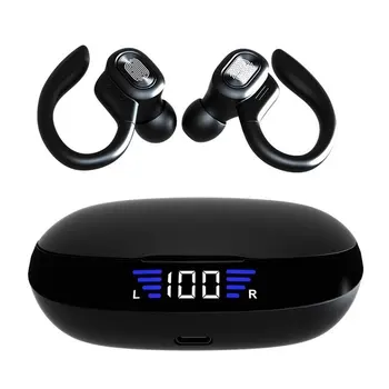 VV2 Brezžične Slušalke Z Mikrofoni Uho Kavelj LED Zaslon Brezžične Slušalke HiFi Stereo Čepkov Vodotesne Slušalke