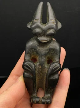 Kitajska Amulet Obesek Sonce bog Meteorite Ročno izrezljane Hongshan Kulture