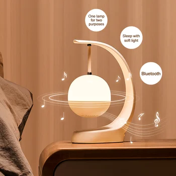 Wirelees Buletooth smart noč svetlo pisane Led glasbena lučka z zvočnik Touch Kontrole za Prenosni spalnica dekoracijo, USB, AUX