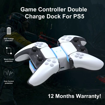 PS5 polnilno Postajo Dvojno napajalno postajo Polnilnik Stojalo za PlayStation 5 DualSense Brezžični Krmilnik za Igre