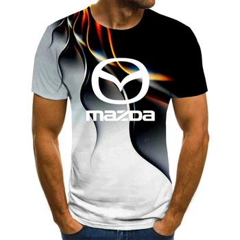 Poletje Visoke Kakovosti Moške Mazda Logotip Kratki Rokavi T-Shirt Zunanja Vrh po Meri Priložnostne 3D Kratka Sleeved Barva T-Shirt