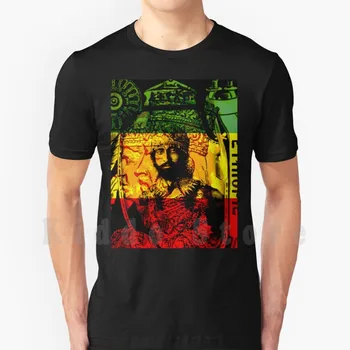 Rasta Haile Selassie Natural Mystic Lev Judom Majica s kratkimi rokavi Moški, Bombaž, Bombaž S-6Xl Rasta Rasta Haile Selassie Menen Cesarica