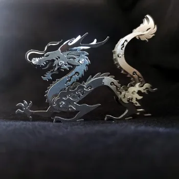 Jekla Warcraft Kitajskega zmaja 3D Kovinski Puzzle Model DIY Cut Sestavljanje Sestavljanke Igrača Namizno Dekoracijo Darilo Za Odrasle, otroci