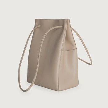 Oblikovalec PU usnje torba vedro totes torbici ženske poletne velike zmogljivosti vrečko roza, siva barva
