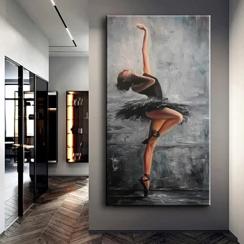 Elegantno Slika Umetnosti Baletni Plesalec Platno Slikarstvo Moderne Stenske Umetnosti Plakatov Tiskanje Stenske Slike za Dnevni Sobi Doma Cuadros Dekor