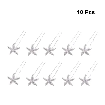 10pcs Nevesta Hair Pin Kristalno Sea Star Pokrivala za Lase Pribor za svate