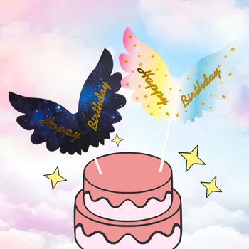 Happy Birthday Cupcake Pokrivalo Pisane Zvezdnato Kota Krila Torto Pokrivalo Za Rojstni Dan Torta Dekoraterstvo Dobave Baby Tuš