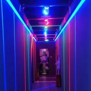 10W Nepremočljiva okensko Polico Lučka za 360 Stopinj RGB Koridor Bar Oltarja Skladu Ray Light Spot Luči Pisane Verandi Svetlobe Z Daljinskim upravljalnikom