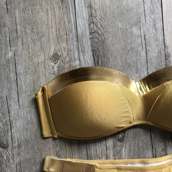 Povoj Mikro Bikini Kopalke 2019 Seksi Brazilski Bikini Bandeau Nastavite Push Up Kopalke Ženske Plus Velikost Plažo Sijoče Kopalke