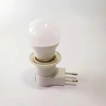 J. E27 LED Žarnica EU Plug Adapter Z Vklop-Izklop Gumb Stikala Vtičnice Znanja Tip, AC220V Plug okova Noč svetlobe G45 3W