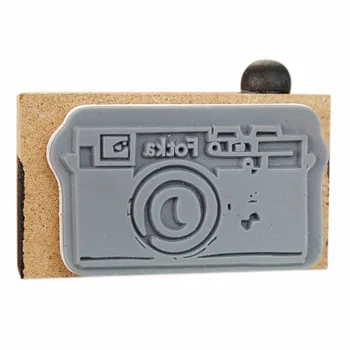2 Modeli Lep Koreja DIY Lesene Retro Camera Gume Znamke Pečat Dekoracijo Pečat na Debelo 1Pcs Padec Ladijskega prometa