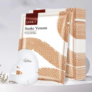 10pcs Snake Venom Peptid Vlažilno Masko In Popravilo Mask Anti-Aging Olje-nadzor Beljenje Koža Vlažilna Maska