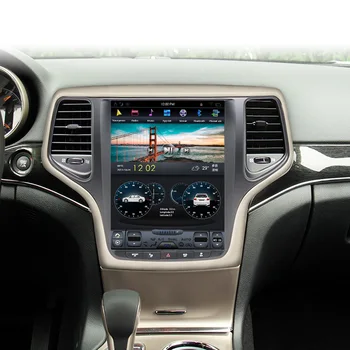 Tesla Avtomobilski Stereo sistem Android Radio Za Jeep Grand Cherokee-2018 DVD Predvajalnik, zaslon na Dotik, GPS Navigacija Carplay 4+128G Večpredstavnostnih
