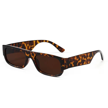 TAKO&EI Retro Majhen Pravokotnik Ženske sončna Očala Moda Šampanjec Leopard Očala Odtenki UV400 Moški Trendi na Kvadratni sončna Očala