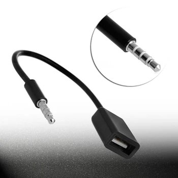 3.5 mm Moški AUX Vtičnice Priključek Na USB 2.0 Ženski Pretvornik Kabel usb Kabel, Avto MP3 Q39D