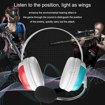 Stereo Gaming Slušalke Slušalke s Hrupom Preklic Mikrofon za Preklop PS4 PC Prenosni Telefon