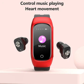 KARUNO N8 pametno gledati Moške in Ženske Pametna Zapestnica in Srčni utrip Fitnes Tracker s poslušanjem glasbe