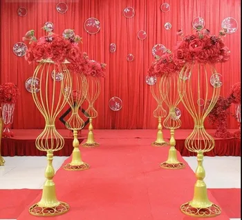 Višina 89CM flower stand Poroko Centerpieces fazi kulise oltarja hodnik Tla Vaze Kovinski Steber Cesti Vodi foto rekviziti