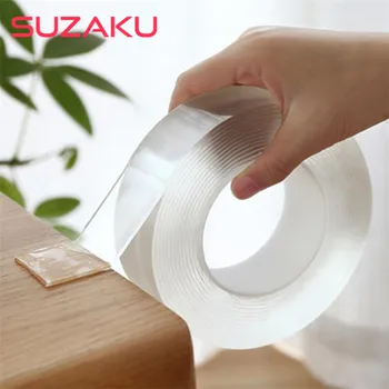 1M/2M/5M Nano Magic Tape Double Sided Tape Transparent No Trace Reusable Waterproof Adhesive Tape Cleanable Home gekkotape