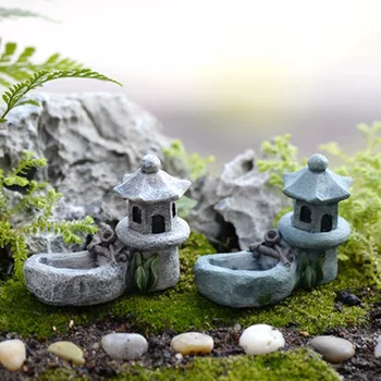 Vintage Umetno Bazen Stolp Miniaturni Pravljice Vrt Domače Hiše Dekoracijo Mini Obrti, Mikro Krajinsko Dekor Oprema DIY