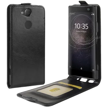 Za Sony Xperia XA2 ultra Flip Primeru Telefon Pokrovček za Sony Xperia XA2 Dvojno Usnje Primeru Fundas Capa Coque Magnetni z Režo za Kartico