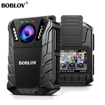 BOBLOV KJ09 Mini Telo Fotoaparata 64GB FHD 1296P Bodycam Policija Majhne Prenosne Night Vision IP66 Nepremočljiva Dve Bateriji Mini Kamera