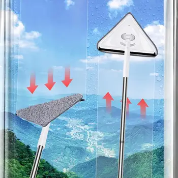 Obračanje trikotnik zložljive čiščenje mop Gospodinjskih Čistil, Leni Mop Mikrovlaken Ravno Mop Kopalnica Glass Cleaner 360 Rota