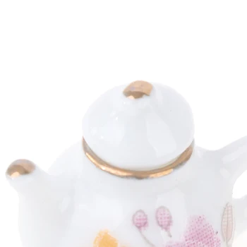1 Nastavite 1/12 Miniaturni Lutke Cvet Patten Porcelana Kava Čaj Skodelice, Keramične Posode Lutke Kuhinjski Pribor