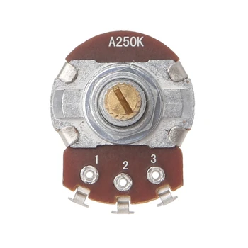 A250K Potenciometer Splined Pot Električno Kitaro, Bas Učinek Amp Zvonjenja Glasnost Deli E56D