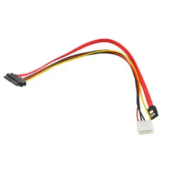 Najnovejši 30 cm SATA Combo 15 Pin za Vklop in 7 Pin Podatkov Serijska napajalni Kabel, da Vodi do kabel Pin 4 ATA molex Molex sata adapter T8S8