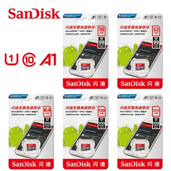 SanDisk Ultra A1 Pomnilniško Kartico Microsd 128GB 256GB 64GB 32 GB microSDHC 16 gb/SDXC UHS-I U3 V30 TF Kartice micro sd cartao de memoria