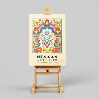 Vintage Mehika 1938 Revije Plakat, Barve Mehiški Umetnost Življenja Razstava Fotografij Umetnosti, Živali, Rastlin, Stensko Slikarstvo, Ideja Za Darilo