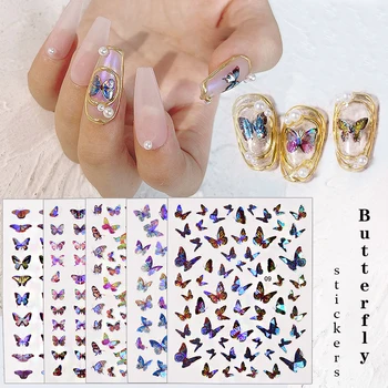 1/2pcs Pisane butterfly fantasy 3D Nazaj, lepilo za Nohte, nalepke nalepke za Nohte Lak za dekoracijo umetnost za Nohte orodje za Nohte ornament Nalepka