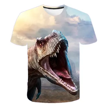 3D Tiskanje Priljubljenih Filmov T-shirt Divji Dinozaver otroška Oblačila Dekleta Kratkimi Rokavi Tshirt Otroci Tees Vrhovi Za Fante 4T-14T
