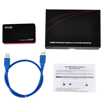 EzCAP321C USB3.0 UVC HDMI, zajem Video kartico z Mic v 4K 30 pass-through 1080P120 za win, mac, linux, Android RGB pravi barvo