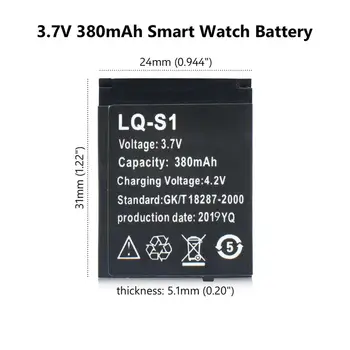 LQ-S1 3,7 V 380mAh Smartwatch Baterije LQ-S1 Polnilna Litij-ionsko Polimer Baterijo Zamenjava za DZ09 U8 A1 GT08 V8 Pametno Gledati
