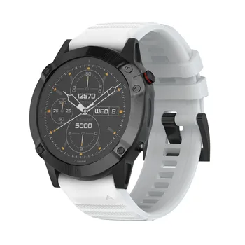 Silikonski watchband 26 mm trak zamenjati Za Garmin Fenix 5X 5X Plus pametna zapestnica Nastavljiva manšeta Za Garmin Fenix 6X 6X Pro
