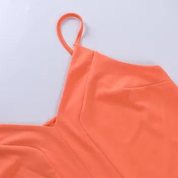 Oranžna Vrh Sexy Klub Stranko Žensk Camis Bela Črna Brez Rokavov Moda Femme Obleke Off Ramenski Vrhovi Tank Poletje 2021