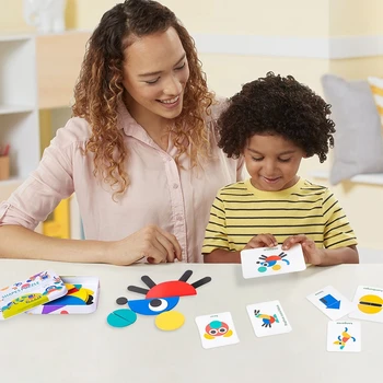 1set Montessori Materiali Otrok Jigsaw Lesene Tangram Oblike Učenja Cartoon Živali Inteligence Izobraževalne Igrače, Otroška Darilo