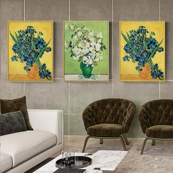Platno Slikarstvo Van Goghs Znanih Deluje Wall Art Slik, Plakatov In Fotografij Cvetje Plakat Nordijska Doma Dekoracijo