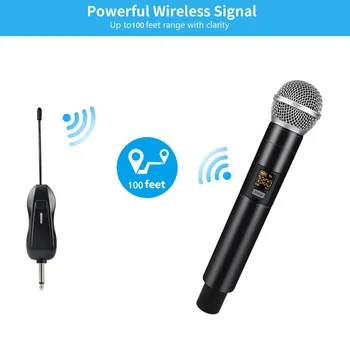 Profesionalni Brezžični Ročni Mikrofon Karaoke Mic USB Mini Doma KTV s Sprejemnikom Za Predvajalnik Glasbe, Petje Diktafona Mic