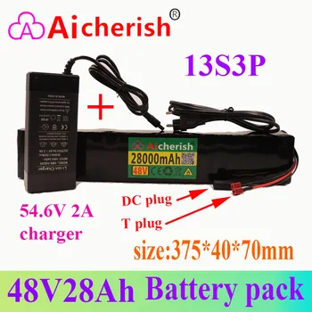 Batterij 18650 Elektrische Fiets 48V Litij-Ionska Oplaadbare Batterij Ingebouwde Bms Functie Bescherming 13S3P 28ah 780W Li-ion