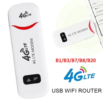 4G Prenosna dostopna Točka WiFi Usmerjevalnik USB Adapter Usmerjevalnik Mobilni Širokopasovni dostop do 150Mbps LTE s Kartice SIM Evropska različica