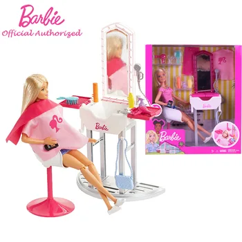 Barbie Lutka in Pohištvo Komplet Kopalnica z Delovno Tuš in Tri Kopeli z Dodatki Darilo za Otroke, Izobraževalne Igrače Darilo FXG51